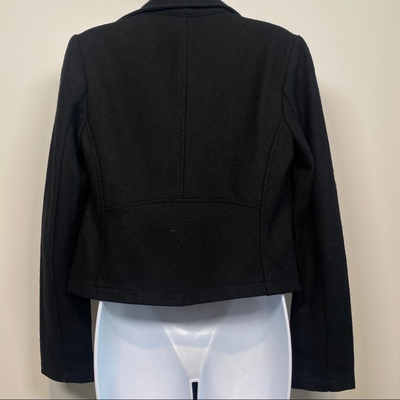 Odds & Evens Black Wool Zipper Closure Blazer - Picture 5 of 10